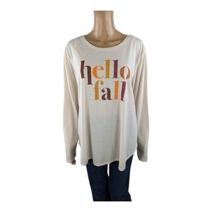 State of Mine Hello Fall Long Sleeve Top XXL